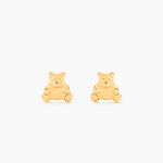 Boucles D'oreilles Puces Ours Or Or Jaune - Puces Enfant | Marc Orian