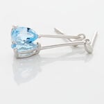 Boucles D'oreilles Pendantes Goutte Or Blanc Topaze - Pendantes Femme | Marc Orian