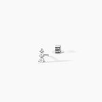 Boucles D'oreilles Puces Antonina Argent Blanc Oxyde De Zirconium - Puces Femme | Marc Orian