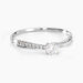 Bague Solitaire Kanel Or Blanc Oxyde De Zirconium - Solitaires Femme | Marc Orian