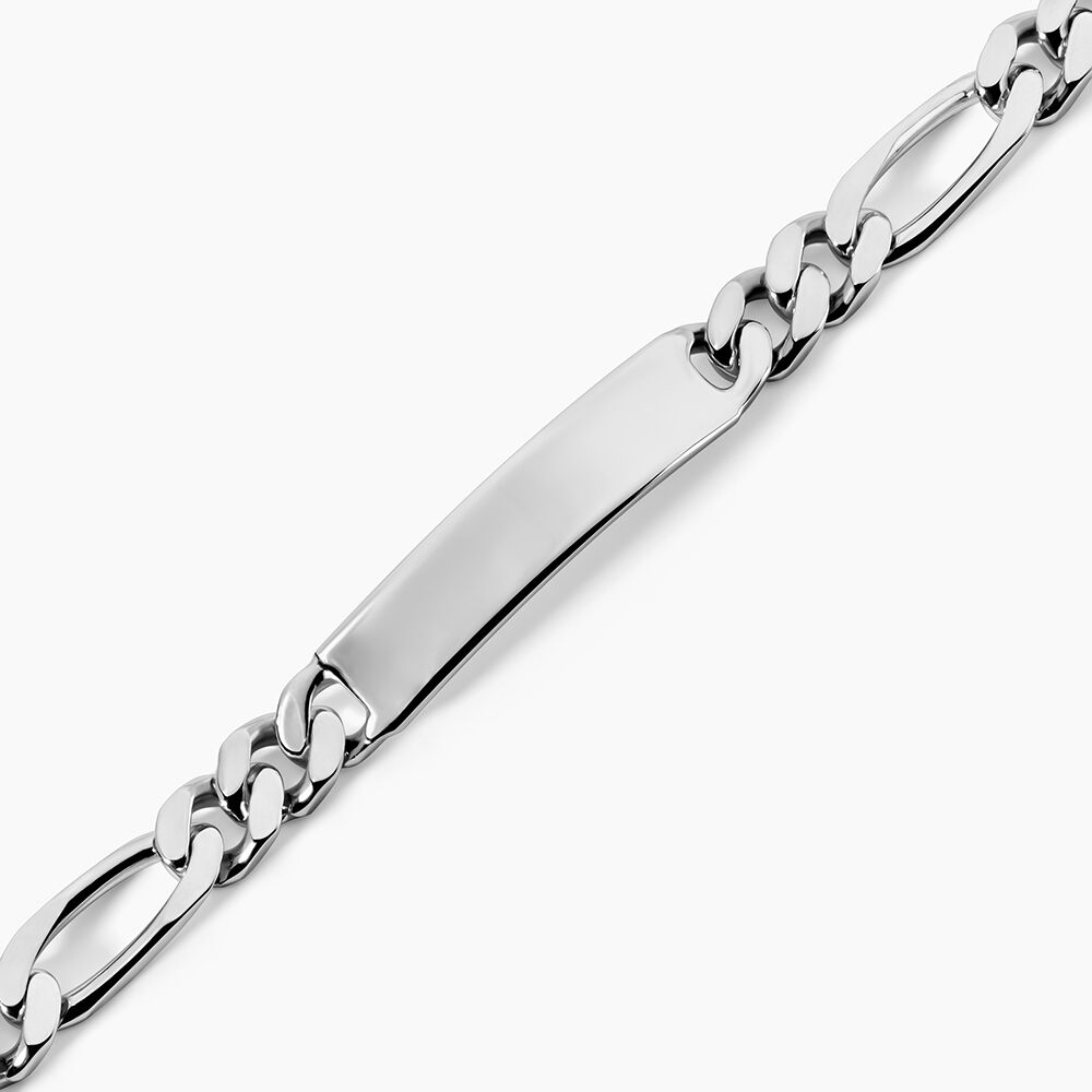 Bracelet Identit&eacute; Argent Blanc Vivian - Gourmettes Homme | Marc Orian