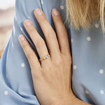 Bague Argent Dore Helko Calcedoine Bleue - Bijoux fantaisie Femme | Marc Orian