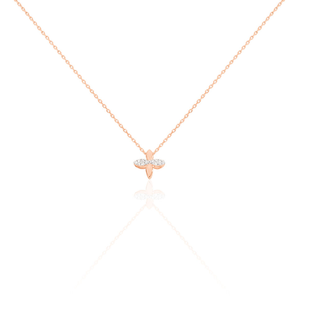 Collier Ginila Or Rose Diamant - Colliers avec pierres Femme | Marc Orian