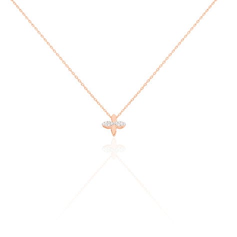 Collier Ginila Or Rose Diamant - Colliers avec pierres Femme | Marc Orian