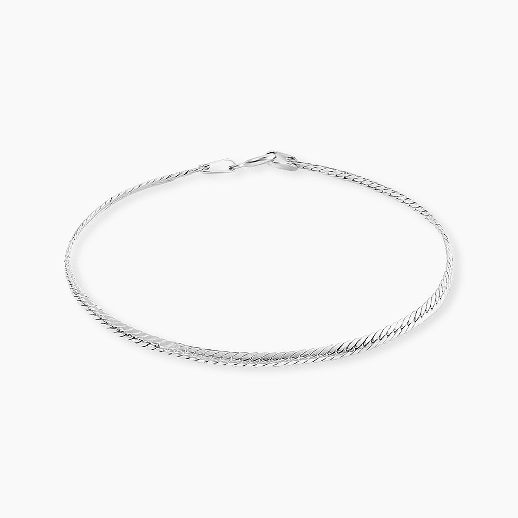 Bracelet Izel Maille Anglaise Or Blanc - Bracelets mailles Femme | Marc Orian