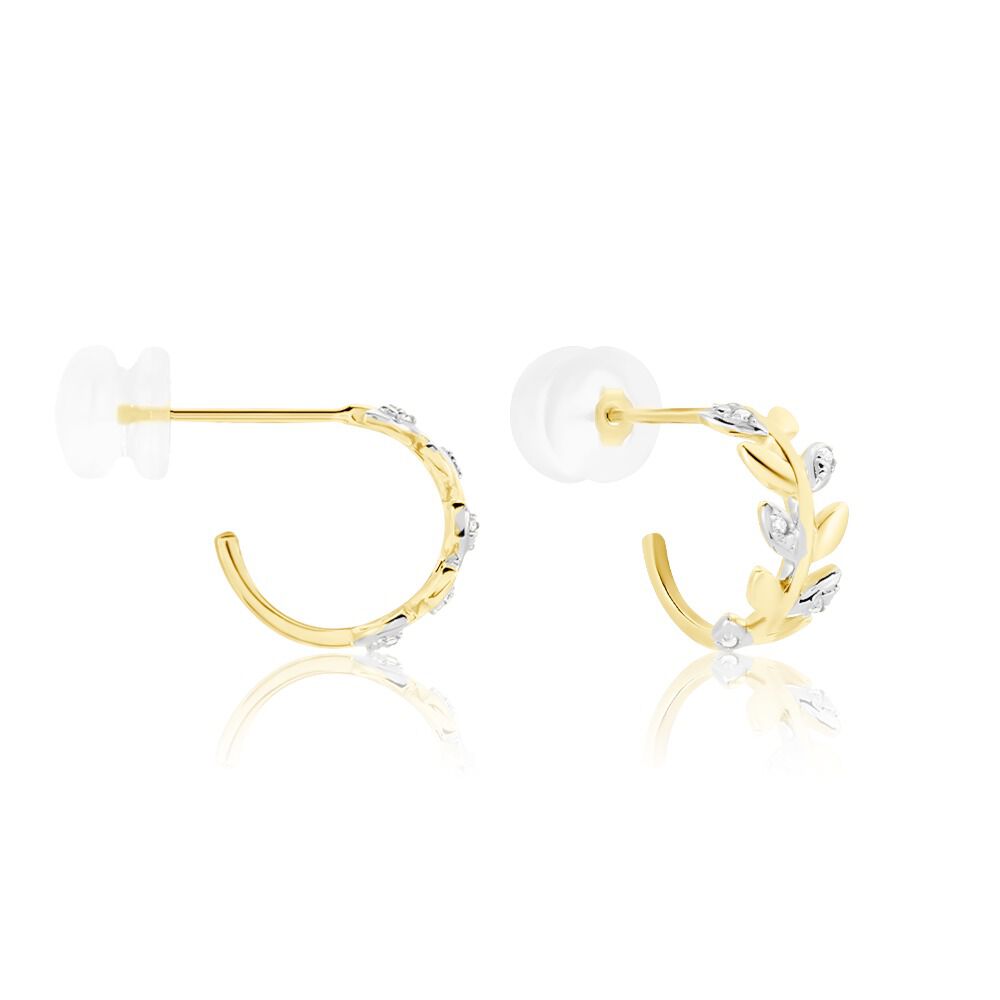 Créoles Emelyne Or Jaune Diamant -  Femme | Marc Orian