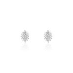 Boucles D'oreilles Puces Argent Blanc Hellouin Oxydes De Zirconium - Puces Femme | Marc Orian