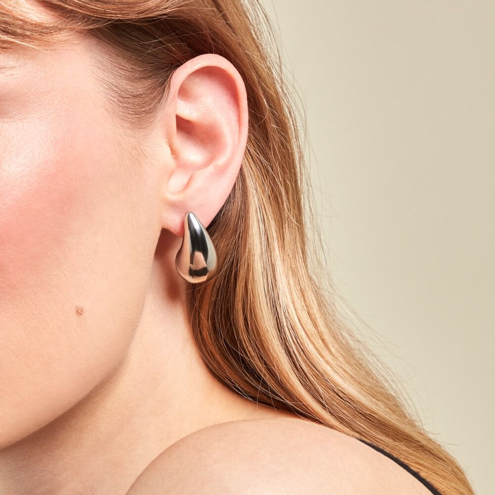 Boucles D'oreilles Puces Xenia Acier Blanc - Puces Femme | Marc Orian
