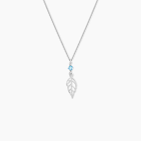 Collier Angelika Argent Blanc Pierre De Synthese - Colliers avec pierres Femme | Marc Orian
