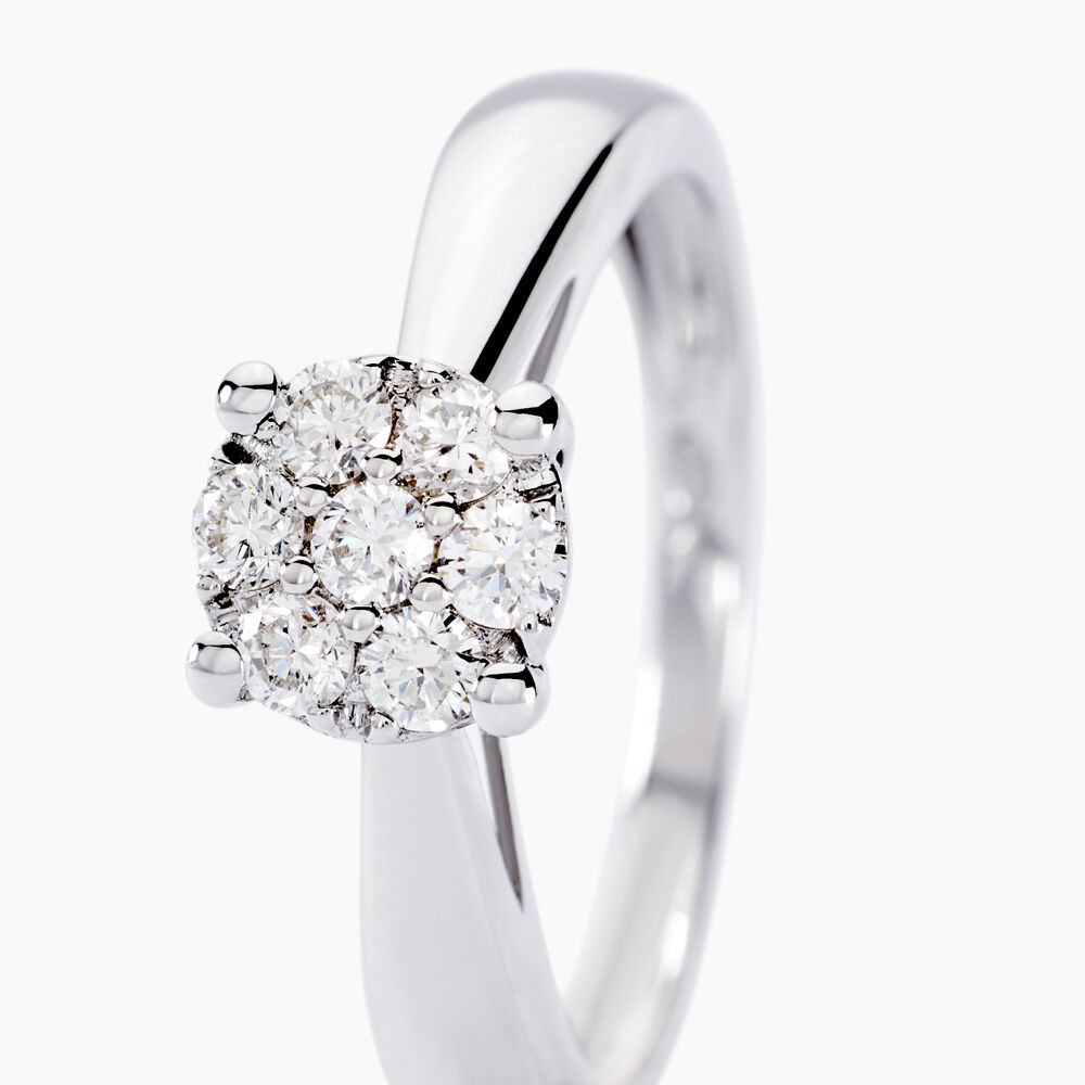Bague Solitaire Artemis Or Blanc Diamant - Parures de mariage Femme | Marc Orian
