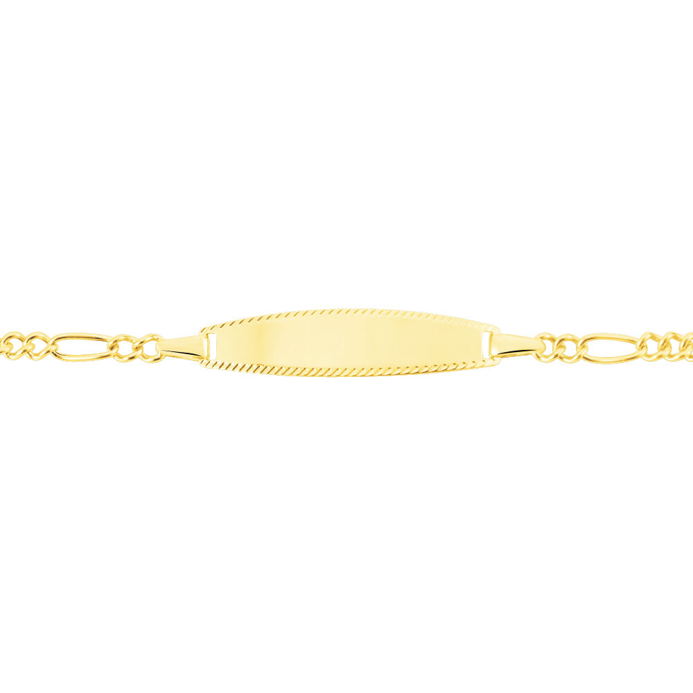 Bracelet Identité Bartolomee Maille Alternee 1/3 Or Jaune - Gourmettes Enfant | Marc Orian