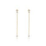 Boucles D'oreilles Pendantes &eacute;clat Perl&eacute; Plaqu&eacute; Or Oxyde De Zirconium - Pendantes Femme | Marc Orian