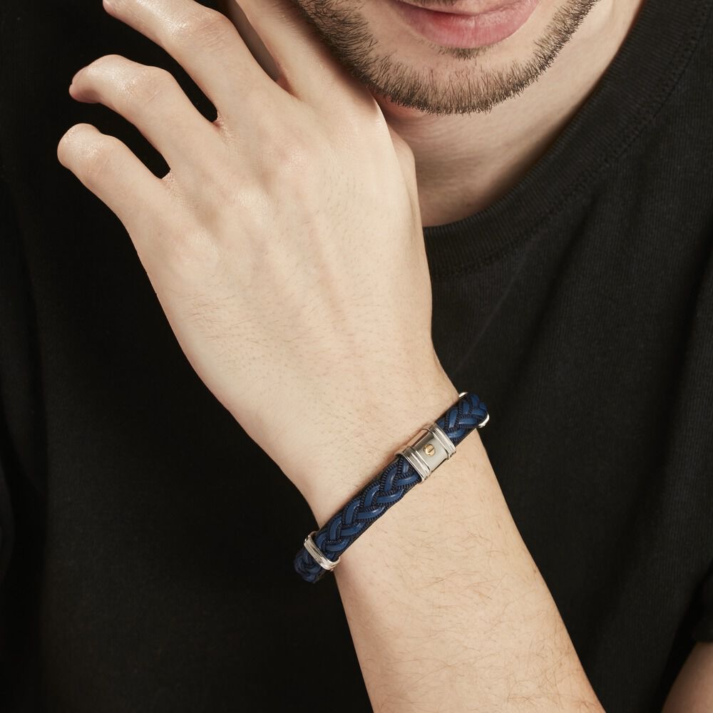 Bracelet Jourdan Trenza Acier Bicolore - Fête des pères Homme | Marc Orian