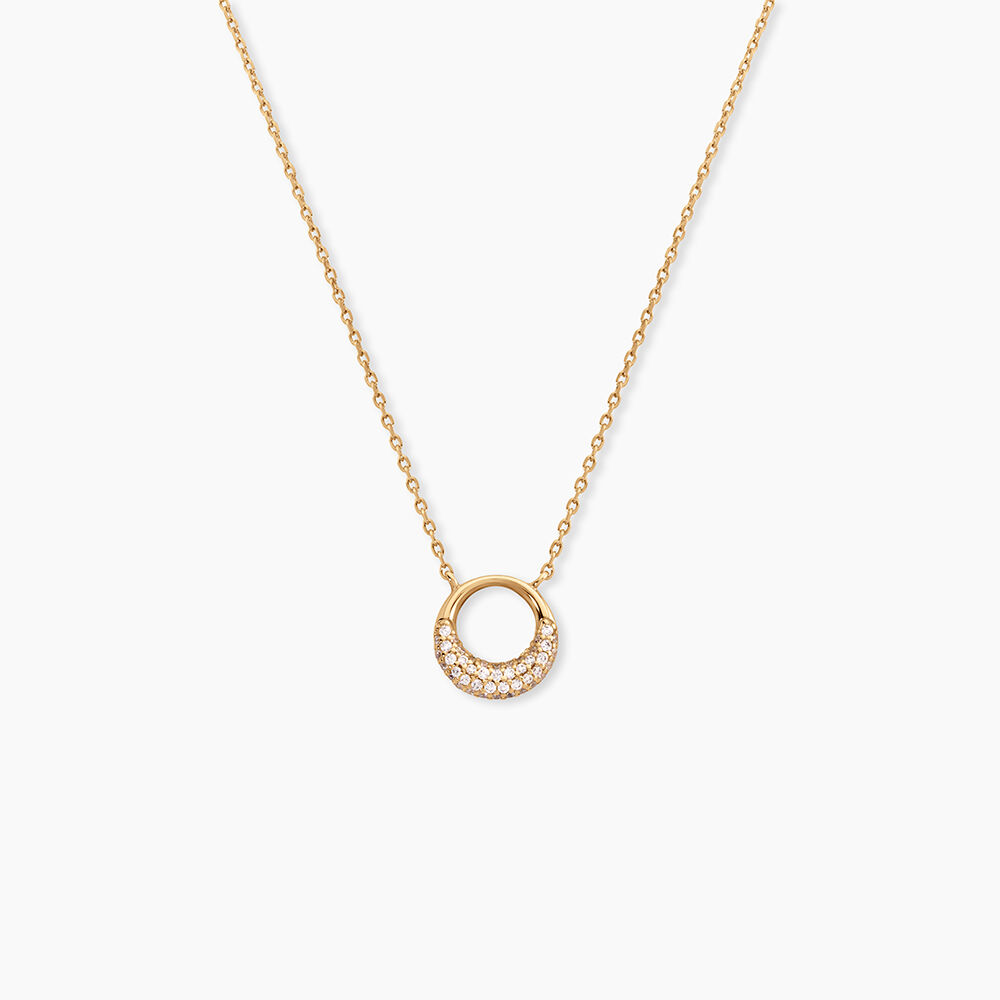 Collier Shiny Et Bold Plaqu&eacute; Or Jaune Oxyde De Zirconium - Colliers avec pierres Femme | Marc Orian