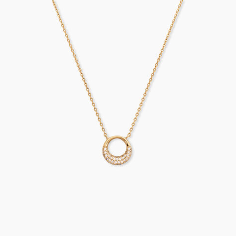 Collier Shiny Et Bold Plaqu&eacute; Or Jaune Oxyde De Zirconium - Colliers avec pierres Femme | Marc Orian