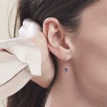 Boucles D'oreilles Pendantes Goutte Or Blanc Topaze Bleu London - Pendantes Femme | Marc Orian