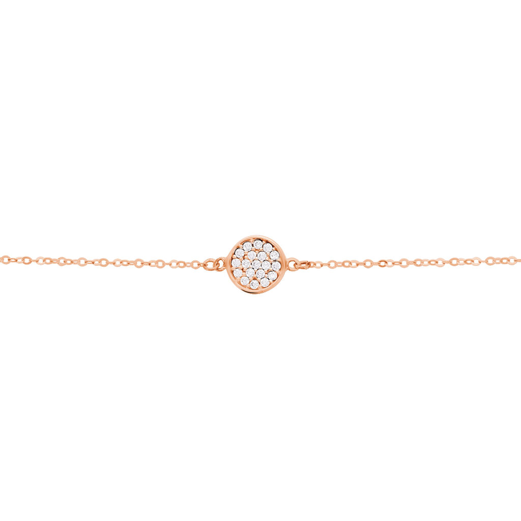Bracelet Helinie Or Rose Oxyde De Zirconium - Bracelets chaînes Femme | Marc Orian