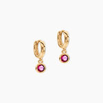 Cr&eacute;oles Plaqu&eacute; Or Leonie Spinelle Synth&eacute;tique - Boucles d'oreilles pampille Femme | Marc Orian