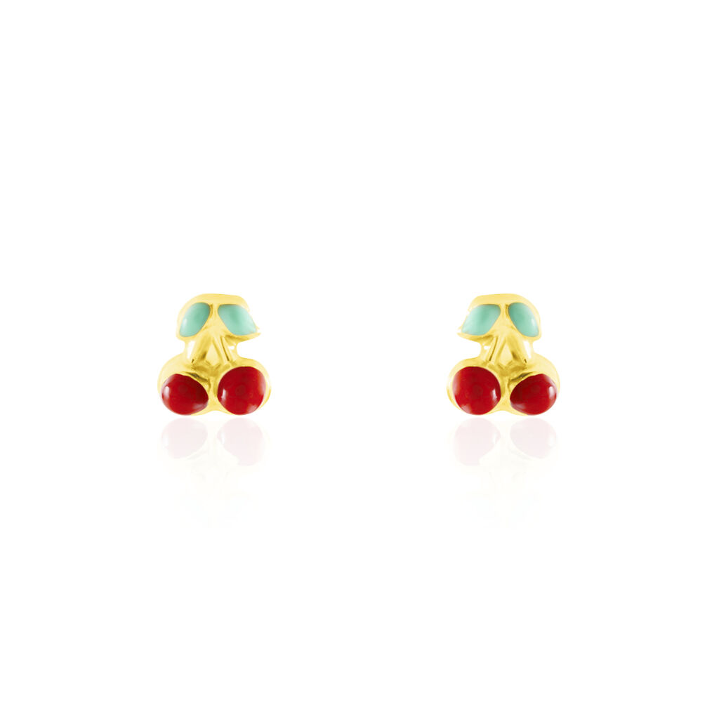 Boucles D'oreilles Puces Or Jaune Helicie Email - Puces Enfant | Marc Orian