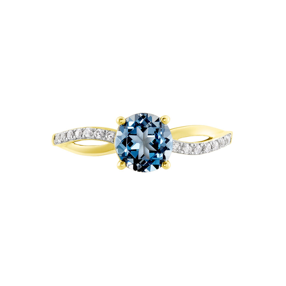 Bague Or Jaune Sabiniano Topaze Oxydes De Zirconium - Bagues pierres fines Femme | Marc Orian