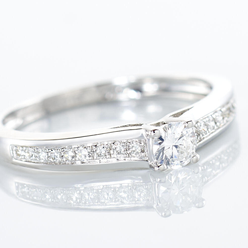 Bague Solitaire Aramis Or Blanc Diamant - Solitaires Femme | Marc Orian