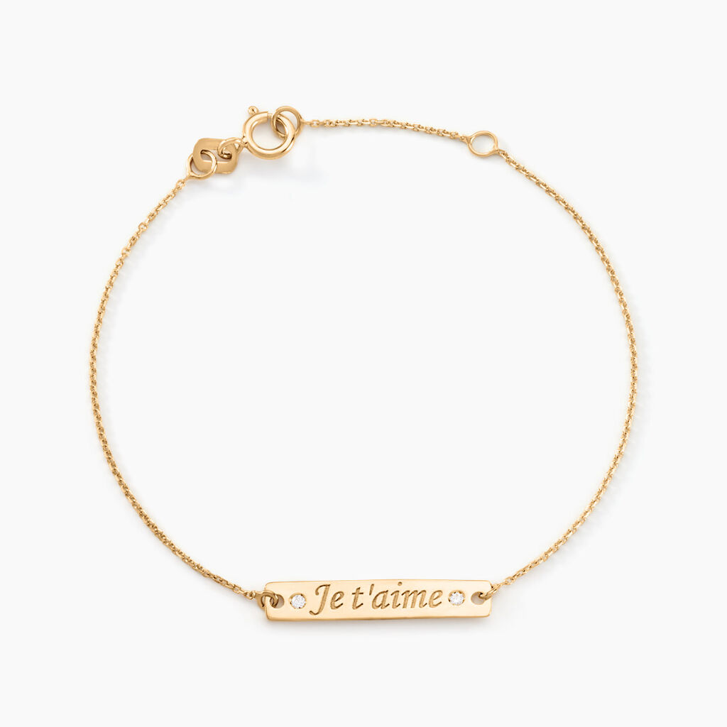 Bracelet Or Jaune Morrigaine Oxydes De Zirconium - Bracelets chaînes Femme | Marc Orian