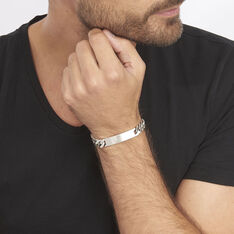 Bracelet Identité Casper Argent Gris - Gourmettes Homme | Marc Orian