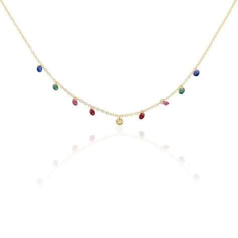 Collier Plaqué Or Myosothis Pierres Artificielles - Colliers avec pierres Femme | Marc Orian