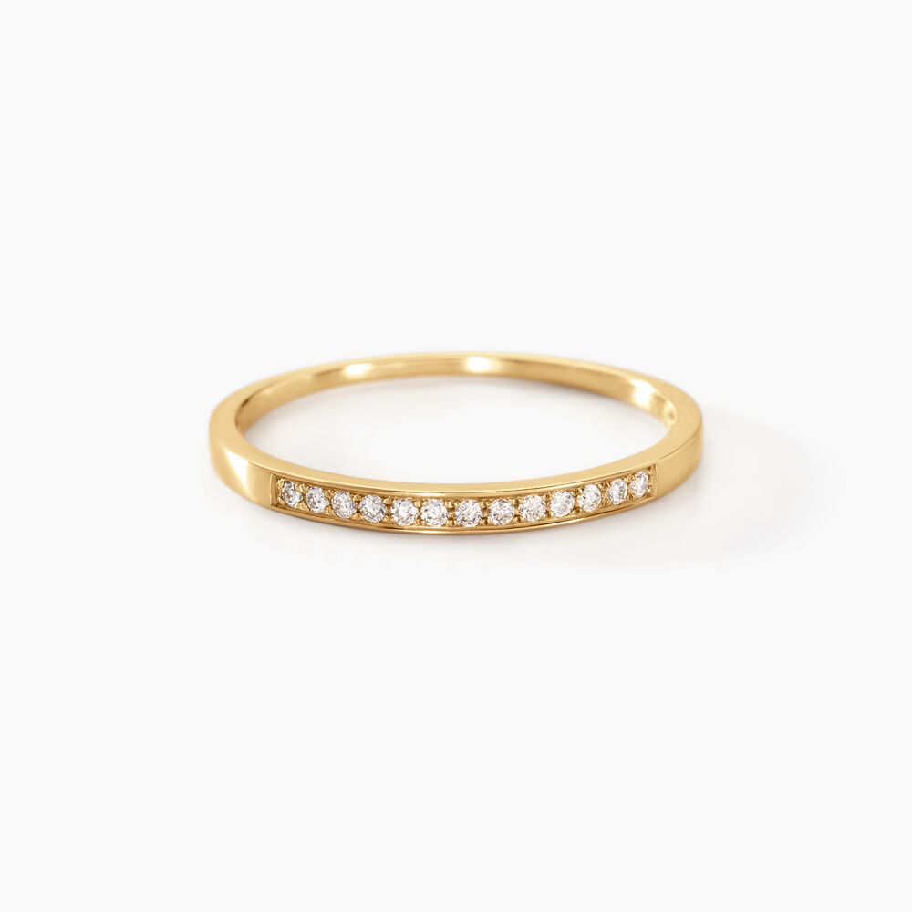 Alliance Rhea Or Jaune Diamant - Alliances avec pierres Femme | Marc Orian