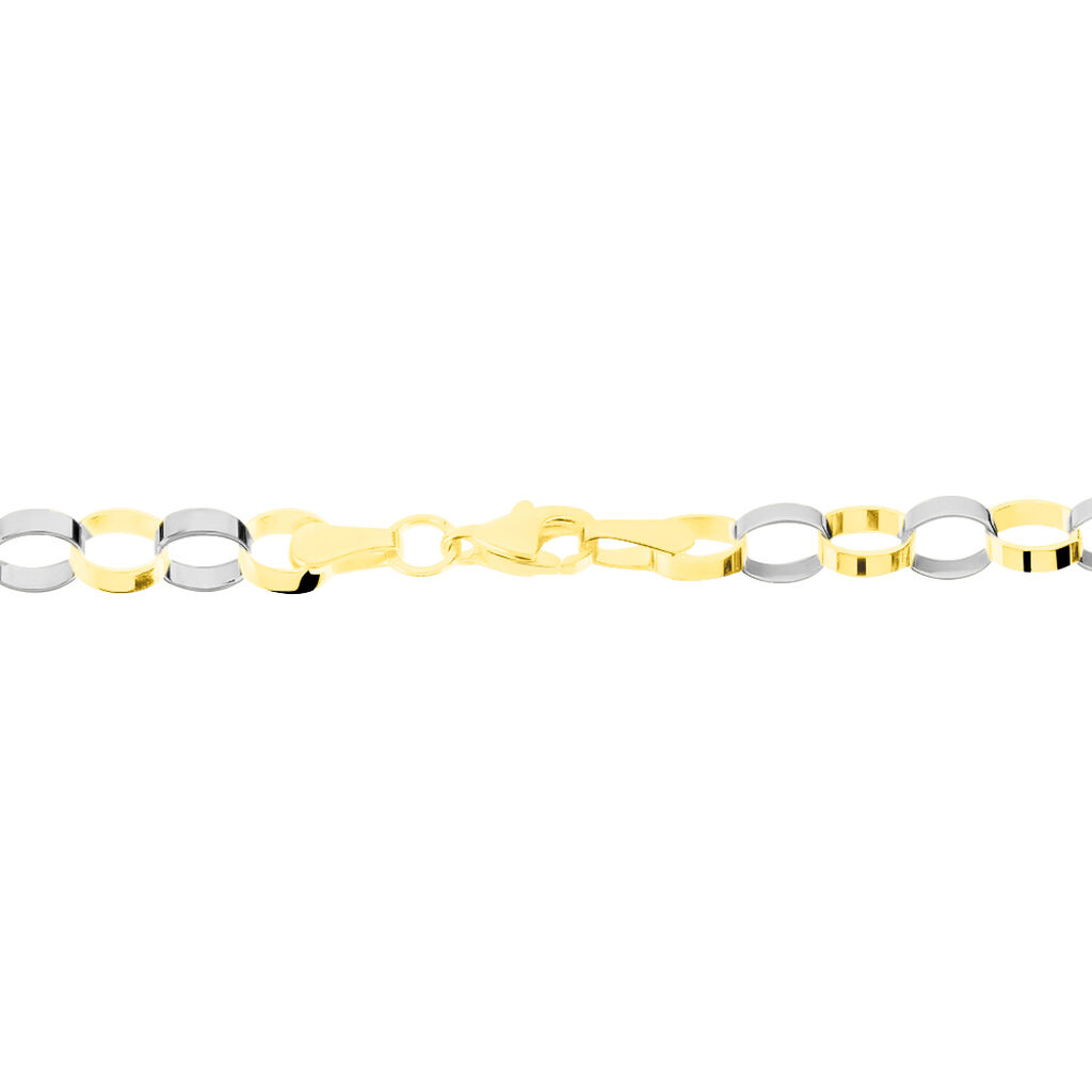 Bracelet Aaron Maille Fantaisie Or Bicolore - Bracelets chaînes Femme | Marc Orian