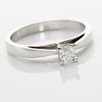 Bague Solitaire Loren Or Blanc Diamant - Solitaires Femme | Marc Orian