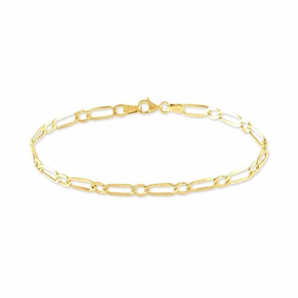 Bracelet Or Jaune Maille Alternée 1/3 - Bracelets mailles Femme | Marc Orian