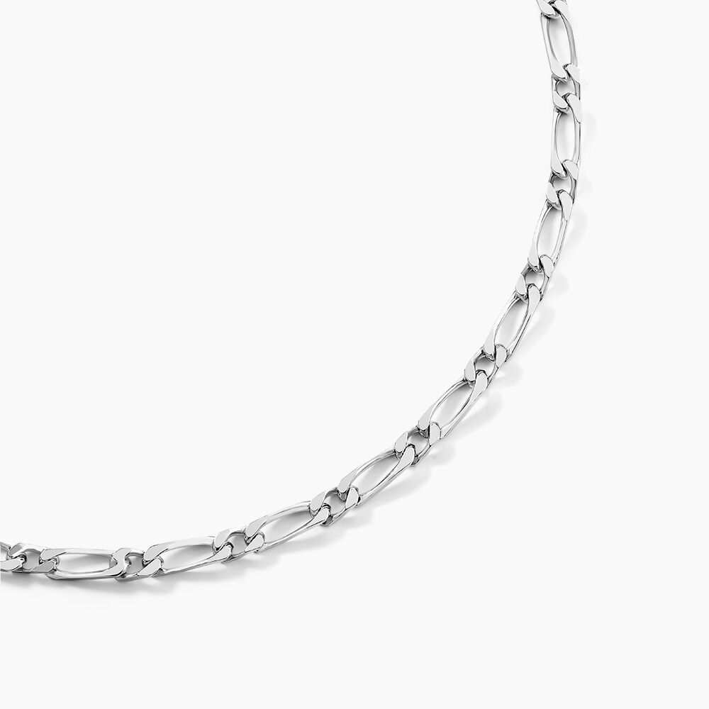 Cha&icirc;ne Anilo Maille Altern&eacute;e Argent Blanc - Chaines Homme | Marc Orian