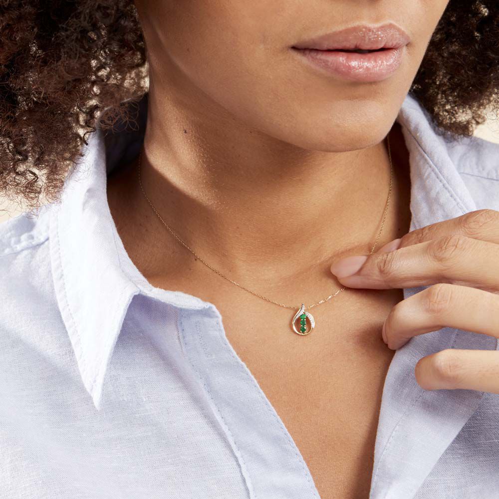 Collier Shahara Or Jaune Emeraude - Colliers avec pierres Femme | Marc Orian
