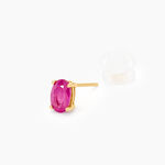 Boucles D'oreilles Puces Ovale Or Jaune Rubis - Boucles d'oreilles mariage Femme | Marc Orian