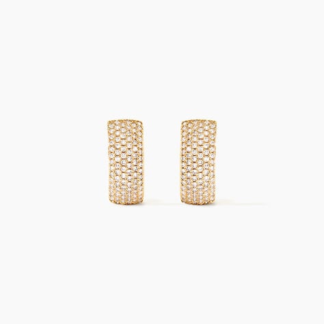 Boucles D'oreilles Puces Charlotte Or Jaune Diamant - Puces Femme | Marc Orian