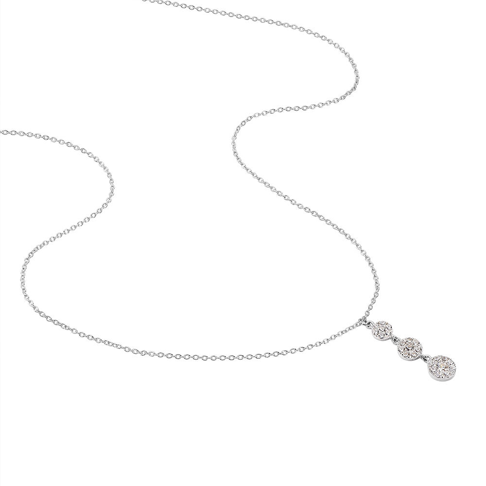 Collier Sandra Argent Blanc Oxyde De Zirconium - Colliers avec pierres Femme | Marc Orian