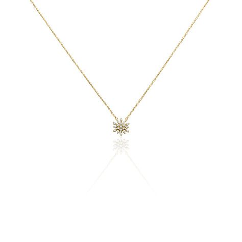 Collier Plaqu&eacute; Or Lisha Oxyde De Zirconium - Colliers avec pierres Femme | Marc Orian