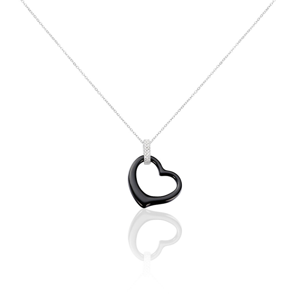 Collier Pam Argent Blanc Céramique Et Oxyde De Zirconium - Colliers avec pierres Femme | Marc Orian