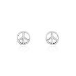 Boucles D'oreilles Puces Bethsabee Argent Blanc - Puces Femme | Marc Orian