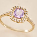 Bague Adrienna Or Jaune Am&eacute;thyste Oxyde De Zirconium - Bagues pierres fines Femme | Marc Orian