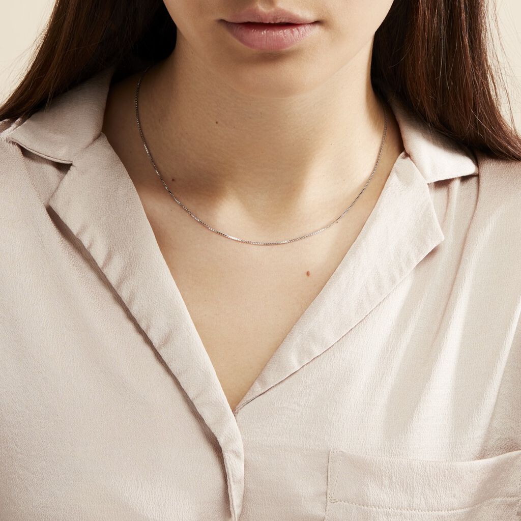Chaîne Alyze Argent Blanc - Chaines Femme | Marc Orian