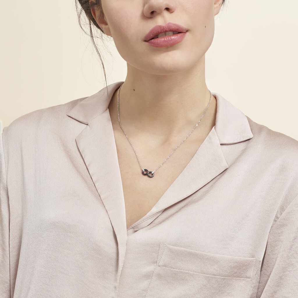 Collier Celinia Argent Blanc Céramique Et Oxyde De Zirconium - Colliers Femme | Marc Orian