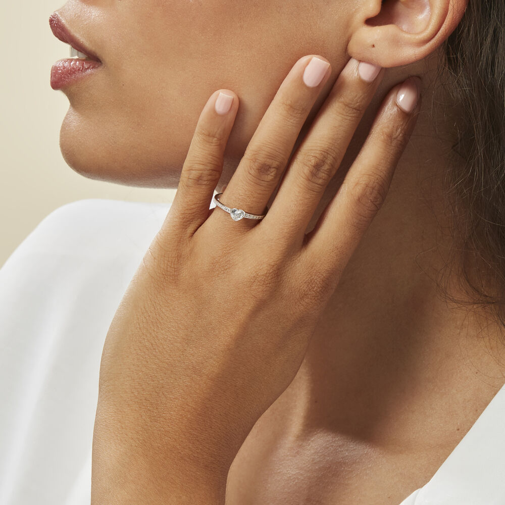 Bague Solitaire Mathylda Argent Blanc Oxyde De Zirconium - Solitaires Femme | Marc Orian