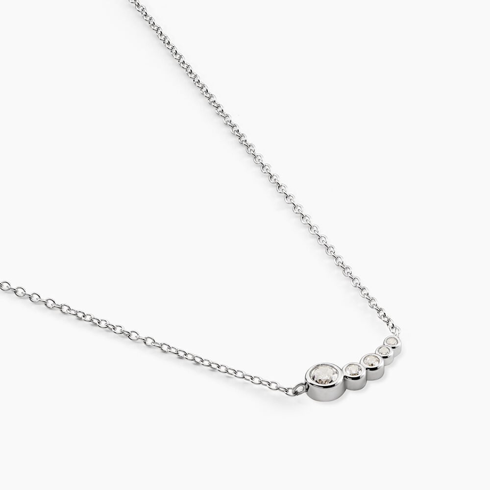 Collier Esperance Argent Blanc Oxyde De Zirconium - Colliers avec pierres Femme | Marc Orian