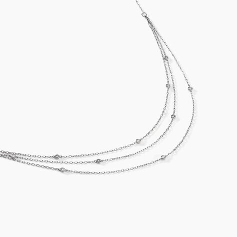 Collier Jiliane Argent Blanc Diamant Synth&eacute;tique - Colliers avec pierres Femme | Marc Orian