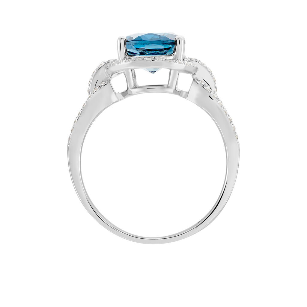 Bague Ayanna Or Blanc Topaze Et Oxyde De Zirconium - Bagues Femme | Marc Orian