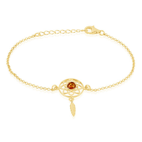 Bracelet Argent Doré Lona Ambre - Bracelets chaînes Femme | Marc Orian