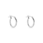 Cr&eacute;oles Djulia Argent Blanc - Cr&eacute;oles Femme | Marc Orian