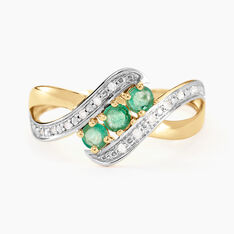 Bague Simma Or Jaune Diamant Et Emeraude - Bagues Femme | Marc Orian